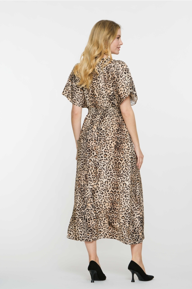 MIDI DRESS MET PRINT 57092 20 Sand/Black